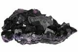 Dark Purple Cubic Fluorite Crystal Cluster - China #132777-1